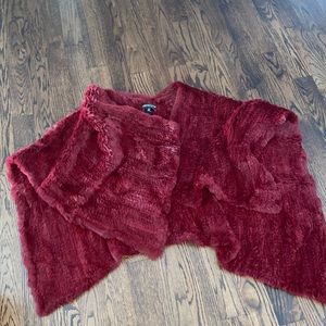 Rabbit fur cape/poncho